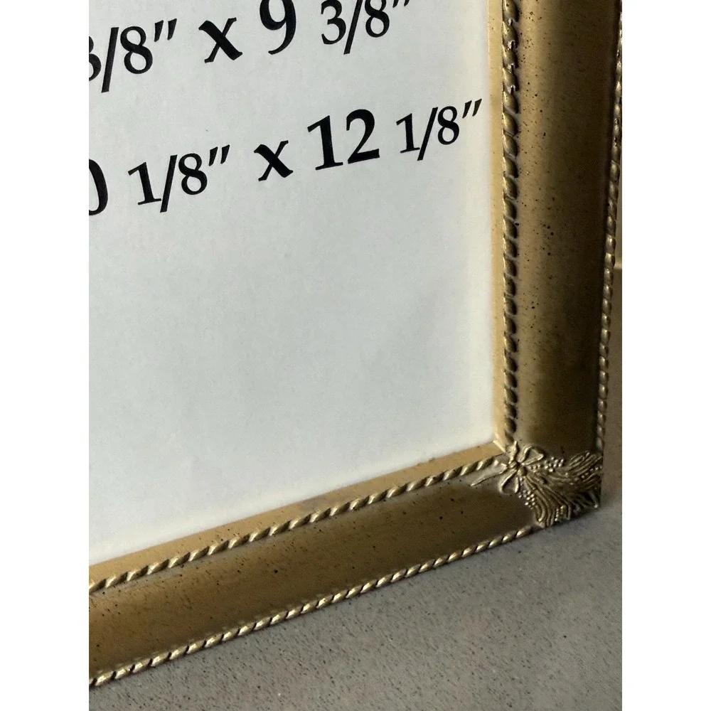 Lot of 2 Ornate Gold Toned Wood Picture Frame 8x10  GUC